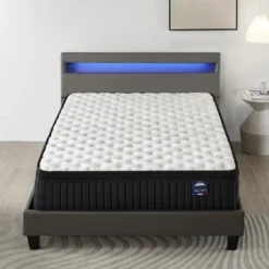 Ensemble Matelas Ressorts Ensachés + Lit Avec Tête De Lit 140x190cm-Epaisseur 30cm Accueil Mémoire -Sominova Soldes Boutique ensemble matelas sommier 9188145