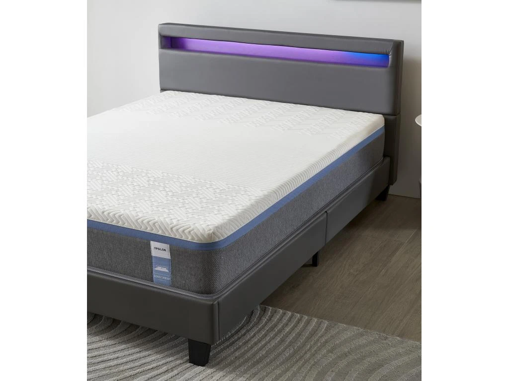 Ensemble Matelas Mousse + Lit Avec Tête De Lit 140x200cm Epaisseur 28cm Souple Accueil Latex Naturel 6 Ensemble Matelas Mousse + Lit Avec Tête De Lit 140x200cm Epaisseur 28cm Souple Accueil Latex Naturel – Image 4