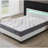 Ensemble Matelas Ressorts Ensachés + Lit Avec Tête De Lit 140x200cm-Epaisseur 25cm Accueil MousseHD -Sominova Soldes Boutique ensemble matelas sommier 9188273