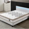 Ensemble Matelas Ressorts Ensachés + Lit Avec Tête De Lit 140x200cm Epaisseur 28cm Accueil MousseHD 2 Ensemble Matelas Ressorts Ensachés + Lit Avec Tête De Lit 140x200cm Epaisseur 28cm Accueil MousseHD -Sominova Soldes Boutique ensemble matelas sommier 9188283