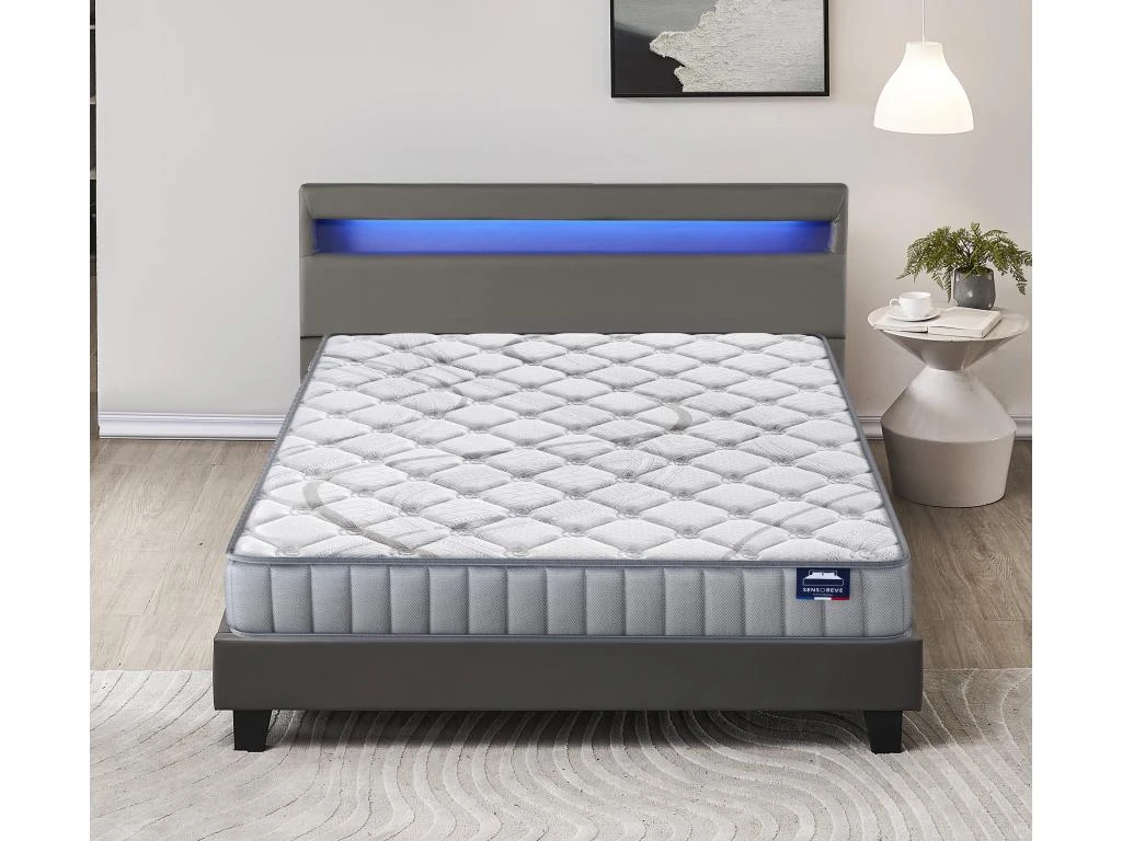 Ensemble Matelas Mousse + Lit Avec Tête De Lit 140x200 Cm, 22cm D’épaisseur Accueil Latex Naturel 4 Ensemble Matelas Mousse + Lit Avec Tête De Lit 140x200 Cm, 22cm D’épaisseur Accueil Latex Naturel – Image 2