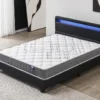 Ensemble Matelas Ressorts Ensachés + Lit Avec Tête De Lit 160x200cm-Epaisseur 20cm Accueil MousseHD -Sominova Soldes Boutique ensemble matelas sommier 9188583
