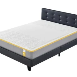 Ensemble Matelas + Lit Avec Tête De Lit 140x200 Cm, Yspilon Ferme 28cm D’épaisseur -Sominova Soldes Boutique ensemble matelas sommier 9189071