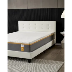 Ensemble Matelas + Lit Avec Tête De Lit 140x190 Cm, Ypsilon Ferme 28cm D’épaisseur -Sominova Soldes Boutique ensemble matelas sommier 9189169