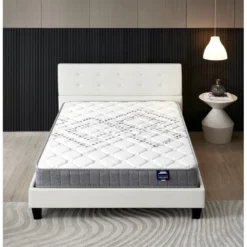 Ensemble Matelas + Lit Avec Tête De Lit 140x190 Cm, Eliha 20cm D’épaisseur Mousse Haute Densité -Sominova Soldes Boutique ensemble matelas sommier 9189537