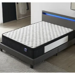 Ensemble Matelas Ressorts Ensachés + Lit Avec Tête De Lit 160x200cm-Epaisseur 30cm Accueil Mémoire