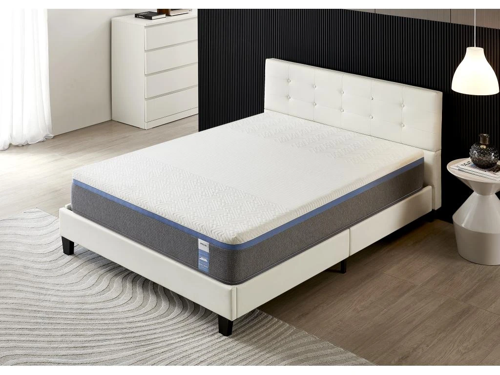 Ensemble Matelas + Lit Avec Tête De Lit 140x190 Cm, Ypsilon Souple 28cm D’épaisseur 3 Ensemble Matelas + Lit Avec Tête De Lit 140x190 Cm, Ypsilon Souple 28cm D’épaisseur