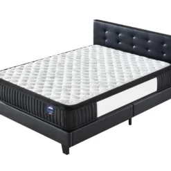 Ensemble Matelas + Lit Avec Tête De Lit 140x200 Cm, Elekctra 30cm D’épaisseur À Mémoire De Forme -Sominova Soldes Boutique ensemble matelas sommier 9189655