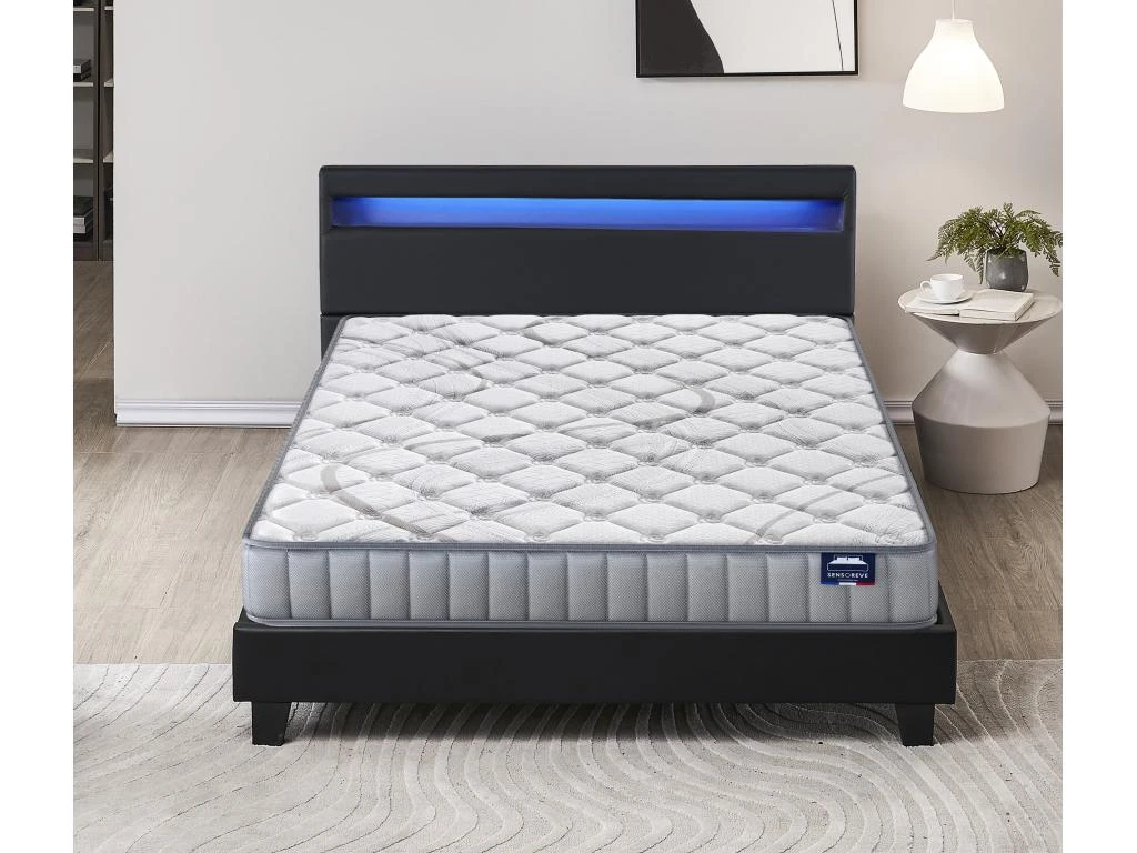 Ensemble Matelas Mousse + Lit Avec Tête De Lit 120x190 Cm, 22cm D’épaisseur Accueil Latex Naturel 4 Ensemble Matelas Mousse + Lit Avec Tête De Lit 120x190 Cm, 22cm D’épaisseur Accueil Latex Naturel – Image 2