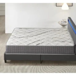 Ensemble Matelas Ressorts Ensachés + Lit Avec Tête De Lit 160x200cm-Epaisseur 25cm Accueil MousseHD -Sominova Soldes Boutique ensemble matelas sommier 9189757