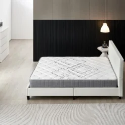 Ensemble Matelas + Lit Avec Tête De Lit 160x200 Cm, Eliha 20cm D’épaisseur Mousse Haute Densité -Sominova Soldes Boutique ensemble matelas sommier 9189907