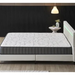 Ensemble Matelas Mousse + Lit Avec Tête De Lit 140x190cm-16cm D’épaisseur Accueil Mémoire De Forme 9 Ensemble Matelas Mousse + Lit Avec Tête De Lit 140x190cm-16cm D’épaisseur Accueil Mémoire De Forme -Sominova Soldes Boutique ensemble matelas sommier 9190037