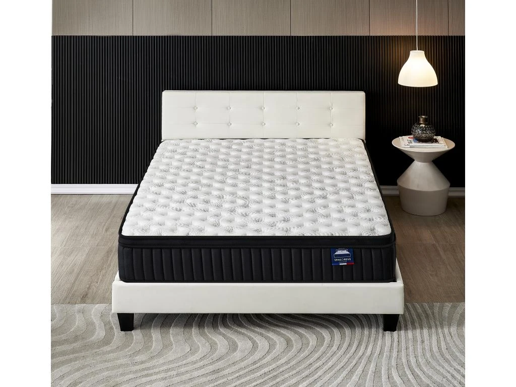 Ensemble Matelas + Lit Avec Tête De Lit 120x190 Cm, Elekctra 30cm D’épaisseur À Mémoire De Forme 4 Ensemble Matelas + Lit Avec Tête De Lit 120x190 Cm, Elekctra 30cm D’épaisseur À Mémoire De Forme – Image 2