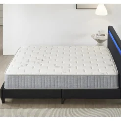Ensemble Matelas Ressorts Ensachés + Lit Avec Tête De Lit 120x190cm-Epaisseur 25cm Accueil Mémoire -Sominova Soldes Boutique ensemble matelas sommier 9190389