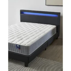 Ensemble Matelas Ressorts Ensachés + Lit Avec Tête De Lit 120x190cm-Epaisseur 25cm Accueil Mémoire -Sominova Soldes Boutique ensemble matelas sommier 9190391