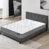 Ensemble Matelas + Lit Avec Tête De Lit 140x190 Cm, Sirius 16cm D’épaisseur Latex Naturel
