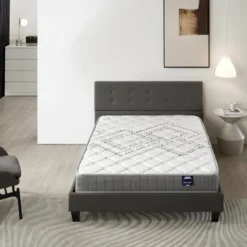 Ensemble Matelas + Lit Avec Tête De Lit 140x200 Cm, Eliha 20cm D’épaisseur Mousse Haute Densité -Sominova Soldes Boutique ensemble matelas sommier 9190737