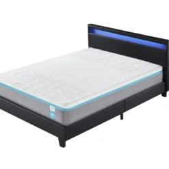 Ensemble Matelas Mousse + Lit Avec Tête De Lit 140x200cm Epaisseur 28cm Equilibré Accueil Latex -Sominova Soldes Boutique ensemble matelas sommier 9190785