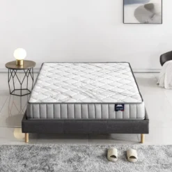Ensemble Matelas Latex + Sommier Tissu 180x200 Cm, Sirius 16cm D’épaisseur Et Sommier Tissu Gris -Sominova Soldes Boutique ensemble matelas sommier 9257773
