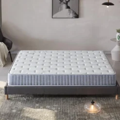 Ensemble Matelas Ressorts + Sommier 160x200cm, Galice 25cm D’épaisseur Et Sommier Tissu Gris -Sominova Soldes Boutique ensemble matelas sommier 9257825