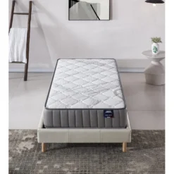 Ensemble Matelas Latex + Sommier Tissu 90x190 Cm, Sirius 16cm D’épaisseur Et Sommier Tissu Blanc -Sominova Soldes Boutique ensemble matelas sommier 9257833