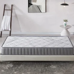 Ensemble Matelas Latex + Sommier Tissu 90x190 Cm, Sirius 16cm D’épaisseur Et Sommier Tissu Blanc -Sominova Soldes Boutique ensemble matelas sommier 9257835