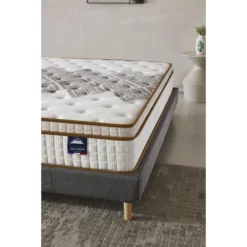 Ensemble Matelas Ressorts + Sommier 140x190cm, Errakis 28cm D’épaisseur Et Sommier Tissu Gris -Sominova Soldes Boutique ensemble matelas sommier 9257887