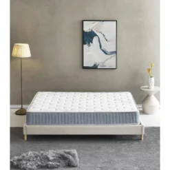 Ensemble Matelas Ressorts + Sommier 160x200cm, Galice 25cm D’épaisseur Et Sommier Tissu Blanc -Sominova Soldes Boutique ensemble matelas sommier 9258175