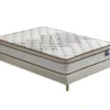 Ensemble Matelas Ressorts + Sommier 160x200cm, Errakis 28cm D’épaisseur Et Sommier Tissu Blanc -Sominova Soldes Boutique ensemble matelas sommier 9258239
