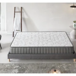 Ensemble Matelas Mousse + Sommier 140x190cm, Orionis 22cm D’épaisseur Et Sommier Tissu Gris -Sominova Soldes Boutique ensemble matelas sommier 9258315