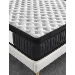 Ensemble Matelas Ressorts + Sommier 140x200cm, Elekctra 30cm D’épaisseur Et Sommier Tissu Blanc -Sominova Soldes Boutique ensemble matelas sommier 9258347