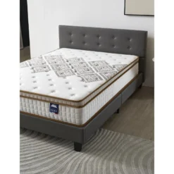 Ensemble Matelas + Lit Avec Tête De Lit 140x200 Cm, Essem 25cm D’épaisseur Mousse Haute Densité -Sominova Soldes Boutique ensemble matelas sommier 9258355