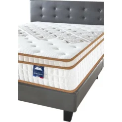 Ensemble Matelas + Lit Avec Tête De Lit 140x200 Cm, Essem 25cm D’épaisseur Mousse Haute Densité -Sominova Soldes Boutique ensemble matelas sommier 9258357