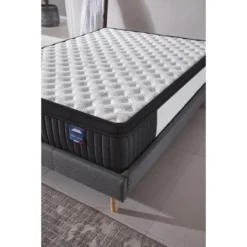 Ensemble Matelas Ressorts + Sommier 120x190cm, Elekctra 30cm D’épaisseur Et Sommier Tissu Gris -Sominova Soldes Boutique ensemble matelas sommier 9258447