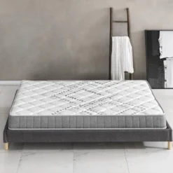 Ensemble Matelas Ressorts + Sommier 180x200cm, Eliha 20cm D’épaisseur Et Sommier Tissu Gris -Sominova Soldes Boutique ensemble matelas sommier 9258475