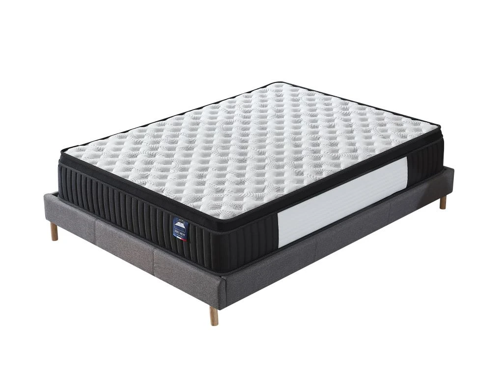 Ensemble Matelas Ressorts + Sommier 140x190cm, Elekctra 30cm D’épaisseur Et Sommier Tissu Gris 3 Ensemble Matelas Ressorts + Sommier 140x190cm, Elekctra 30cm D’épaisseur Et Sommier Tissu Gris