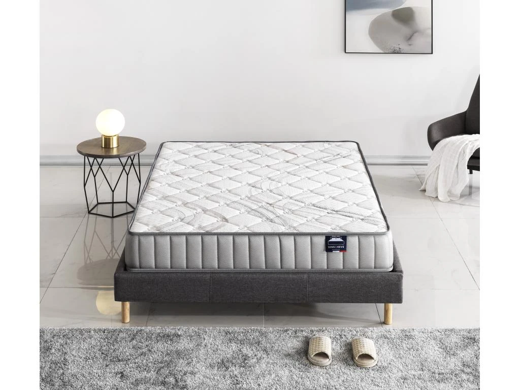 Ensemble Matelas Latex + Sommier Tissu 180x200 Cm, Sirius 22cm D’épaisseur Et Sommier Tissu Gris 5 Ensemble Matelas Latex + Sommier Tissu 180x200 Cm, Sirius 22cm D’épaisseur Et Sommier Tissu Gris – Image 3