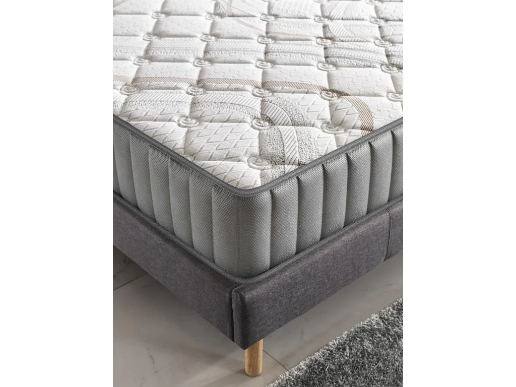 Ensemble Matelas Latex + Sommier Tissu 180x200 Cm, Sirius 22cm D’épaisseur Et Sommier Tissu Gris 7 Ensemble Matelas Latex + Sommier Tissu 180x200 Cm, Sirius 22cm D’épaisseur Et Sommier Tissu Gris – Image 5
