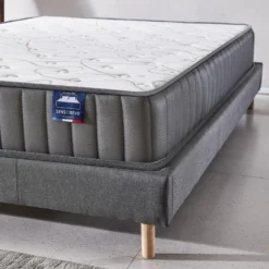 Ensemble Matelas Mousse + Sommier 120x190cm, Orionis 22cm D’épaisseur Et Sommier Tissu Gris -Sominova Soldes Boutique ensemble matelas sommier 9258607