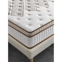 Ensemble Matelas Ressorts + Sommier 140x190cm, Errakis 28cm D’épaisseur Et Sommier Tissu Blanc -Sominova Soldes Boutique ensemble matelas sommier 9258687