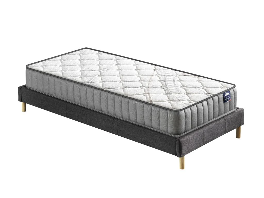 Ensemble Matelas Latex + Sommier Tissu 90x190 Cm, Sirius 22cm D’épaisseur Et Sommier Tissu Gris 3 Ensemble Matelas Latex + Sommier Tissu 90x190 Cm, Sirius 22cm D’épaisseur Et Sommier Tissu Gris