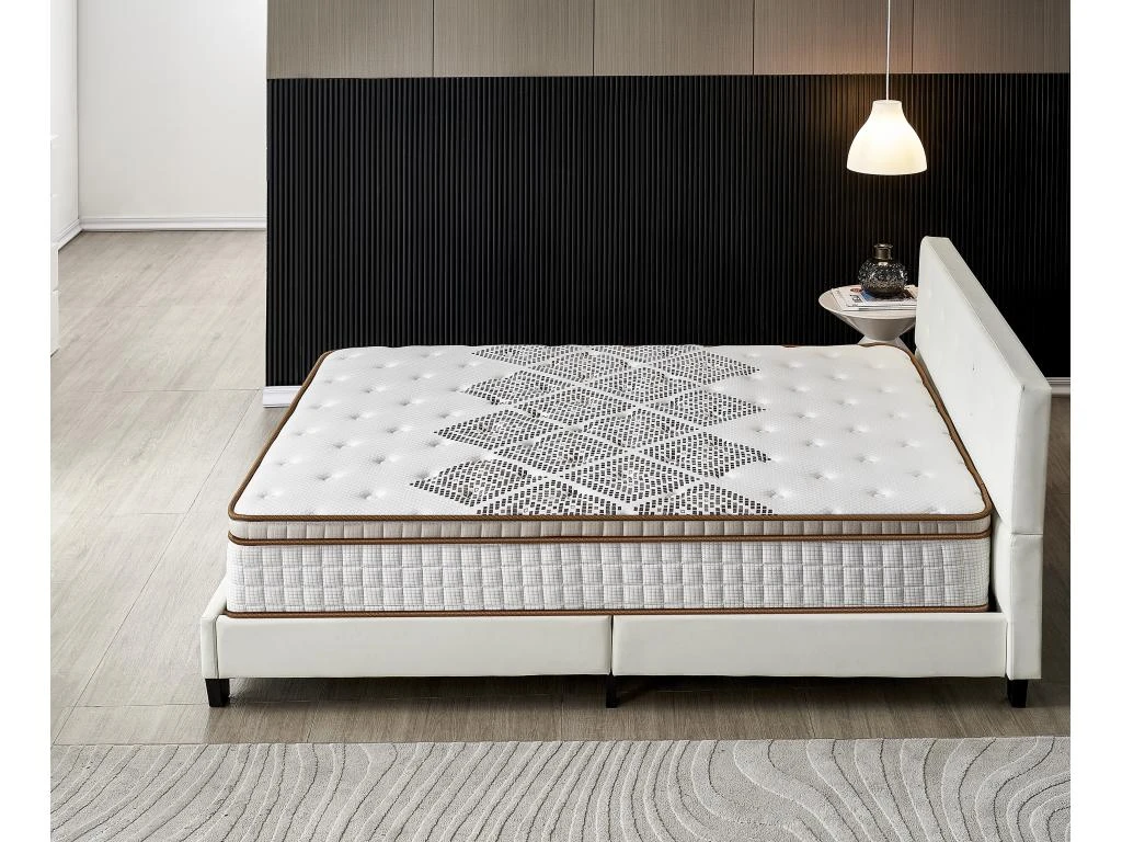 Ensemble Matelas + Lit Avec Tête De Lit 140x190 Cm, Essem 25cm D’épaisseur Mousse Haute Densité 5 Ensemble Matelas + Lit Avec Tête De Lit 140x190 Cm, Essem 25cm D’épaisseur Mousse Haute Densité – Image 3