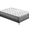Ensemble Matelas Latex + Sommier Tissu 140x190 Cm, Sirius 22cm D’épaisseur Et Sommier Tissu Gris -Sominova Soldes Boutique ensemble matelas sommier 9258929
