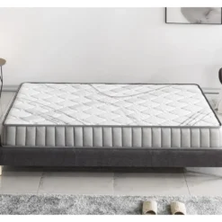 Ensemble Matelas Latex + Sommier Tissu 140x190 Cm, Sirius 22cm D’épaisseur Et Sommier Tissu Gris -Sominova Soldes Boutique ensemble matelas sommier 9258935