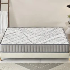 Ensemble Matelas Sirius + Sommier Tissu 160x200 Cm, Sirius 22cm D’épaisseur Et Sommier Tissu Blanc -Sominova Soldes Boutique ensemble matelas sommier 9258945