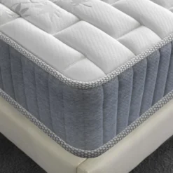 Ensemble Matelas Ressorts + Sommier 180x200cm, Galice 25cm D’épaisseur Et Sommier Tissu Blanc -Sominova Soldes Boutique ensemble matelas sommier 9259017