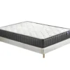 Ensemble Matelas Mousse + Sommier 120x190 Cm, Orionis 22cm D’épaisseur Et Sommier Tissu Blanc