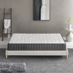 Ensemble Matelas Mousse + Sommier 120x190 Cm, Orionis 22cm D’épaisseur Et Sommier Tissu Blanc -Sominova Soldes Boutique ensemble matelas sommier 9259025