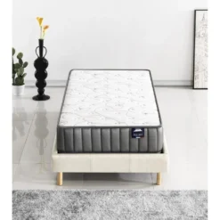 Ensemble Matelas Mousse + Sommier 90x190 Cm, Orionis 16cm D’épaisseur Et Sommier Tissu Blanc -Sominova Soldes Boutique ensemble matelas sommier 9259093