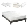BELLECOUR LITERIE | Pack Prêt à Dormir PARIS 140x190 Cm | Matelas Mémoire De Forme + Sommier + Accessoires -Sominova Soldes Boutique ensemble matelas sommier 9323079